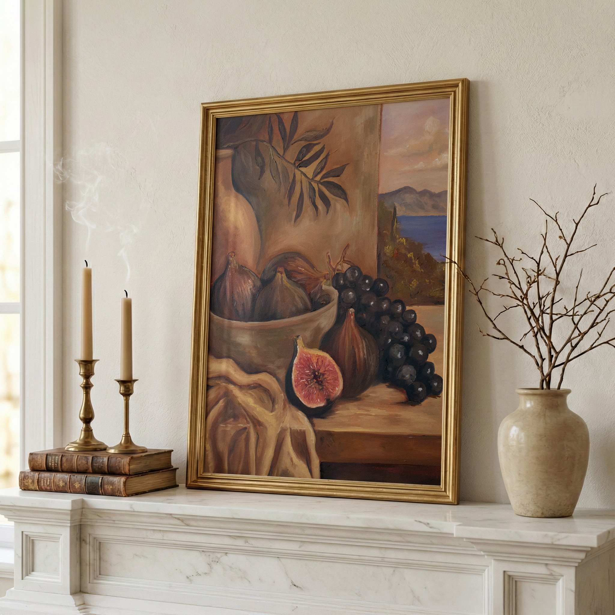 A-Late-Summer-Table---Greek-Trapezi---Oil-Painting-by-Victoria-Smyrniotis---Framed-2.jpg
