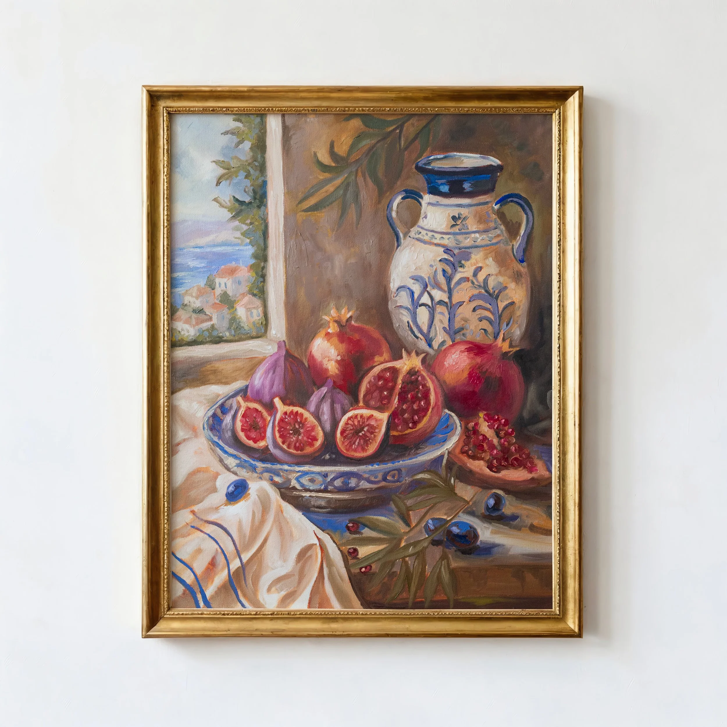 The-Gathered-Table---Greek-Trapezi---Oil-Painting-by-Victoria-Smyrniotis-Framed.jpg