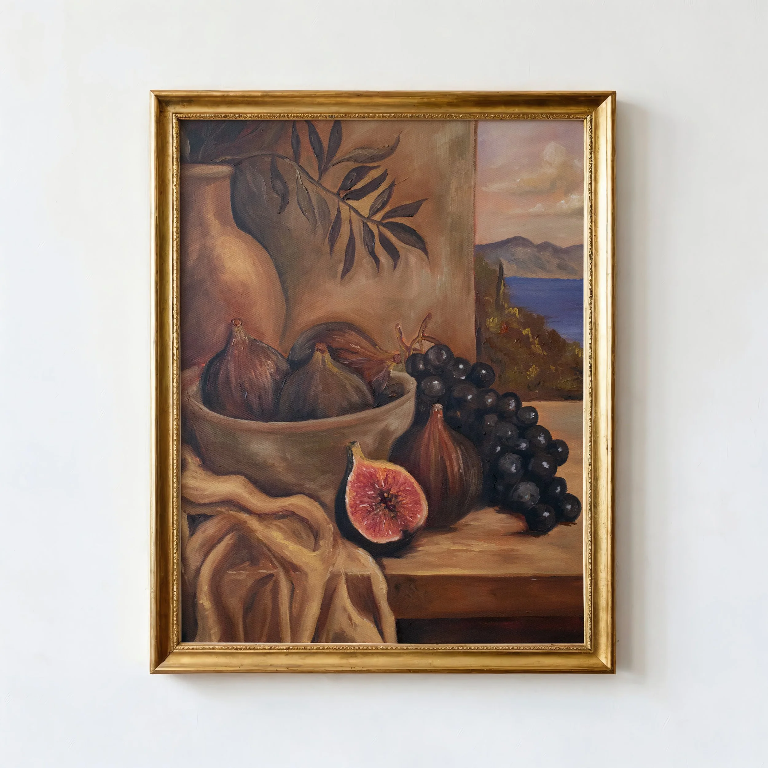 A-Late-Summer-Table---Greek-Trapezi---Oil-Painting-by-Victoria-Smyrniotis---Framed.jpg