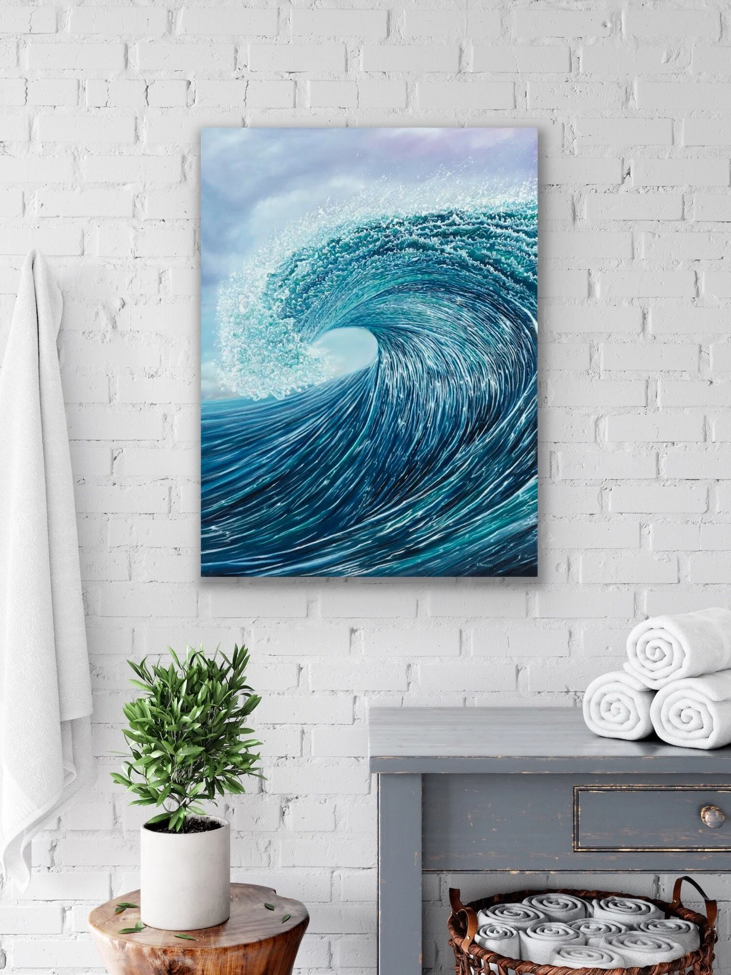 Emma Paveley Fine Art Print Blue Behemoth