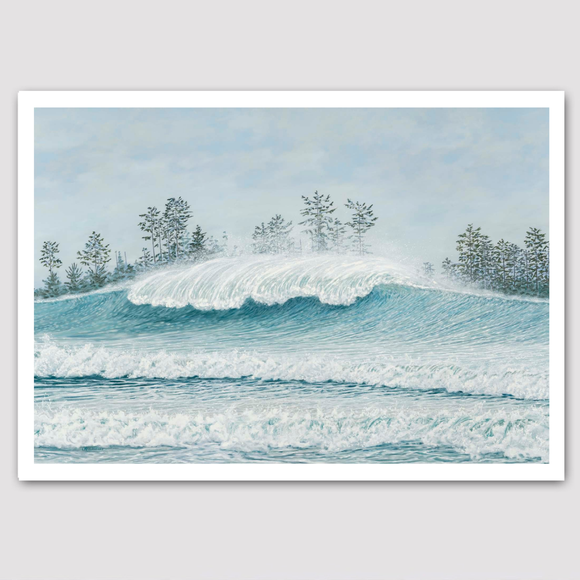 "Chasing Chestermans" West Coast Wave Art Card