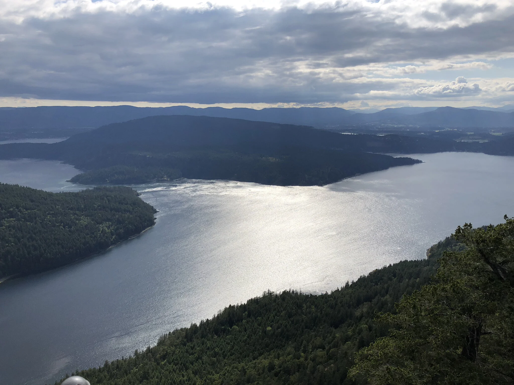 The beautiful view at the top of Mount Maxwell Provincial Park