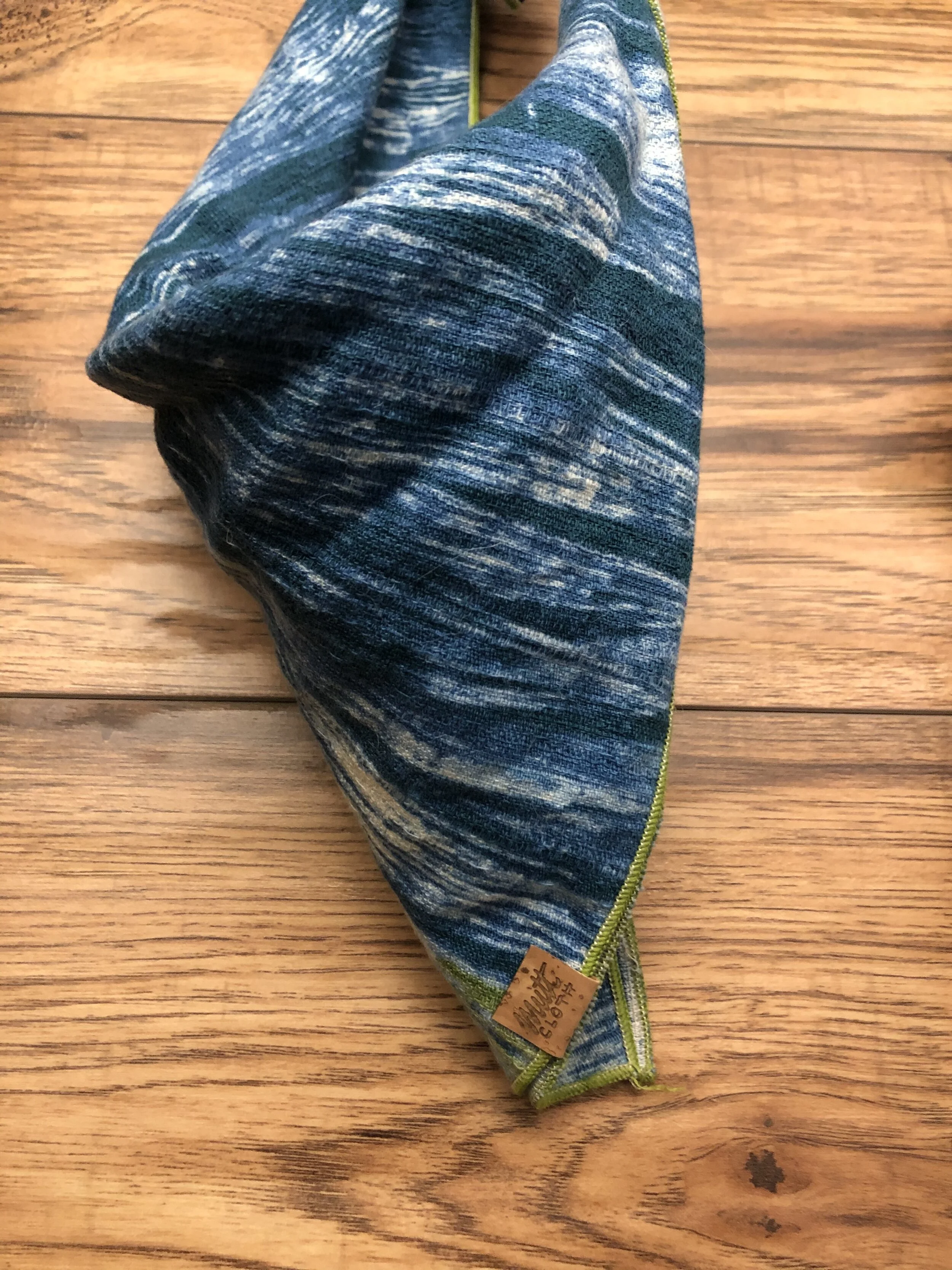 A close up of the Reeds bandana by  Mutt Cloth  shows you the quality of their products