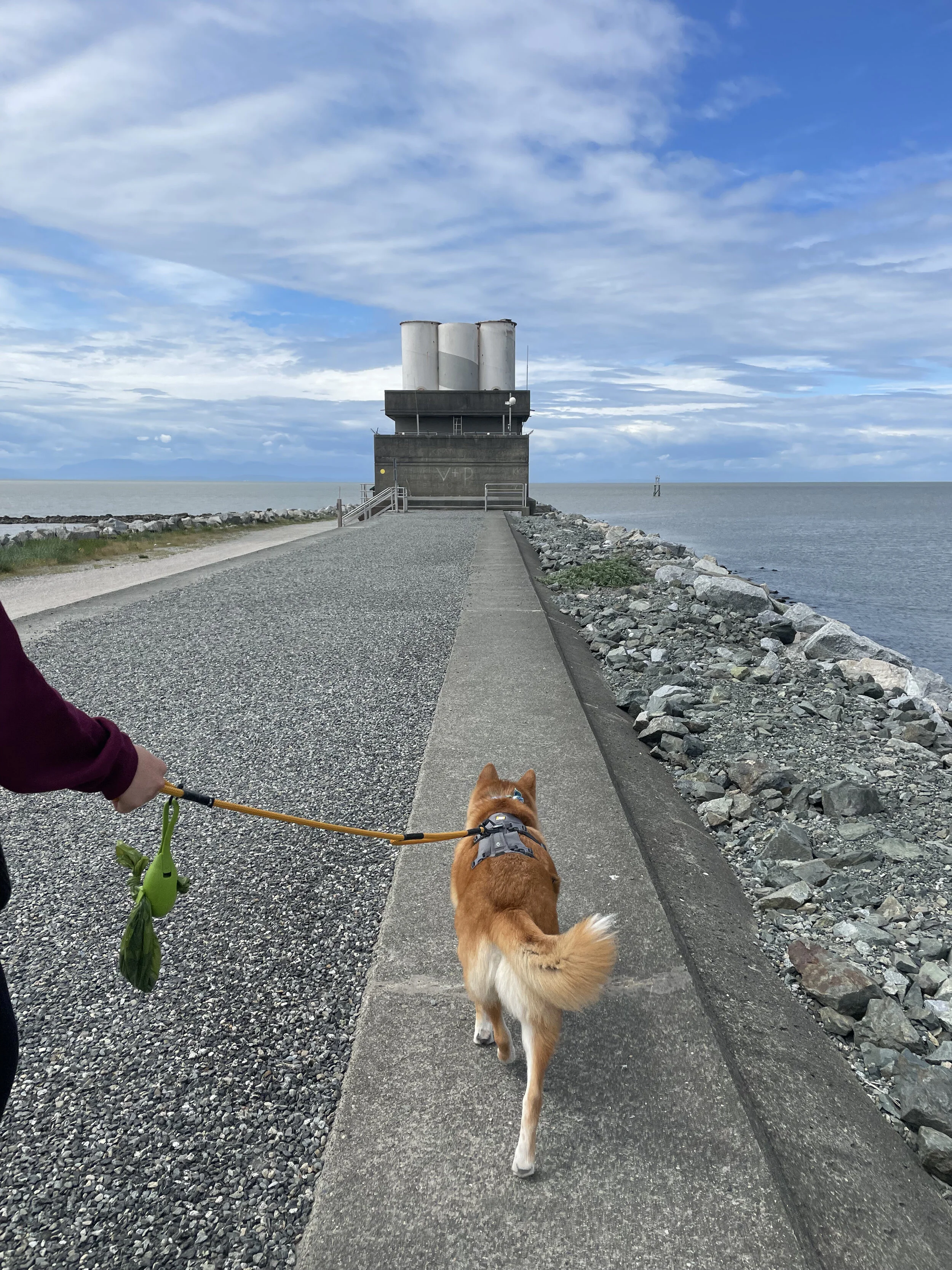 Markus finally approaching the end of the Iona Jetty