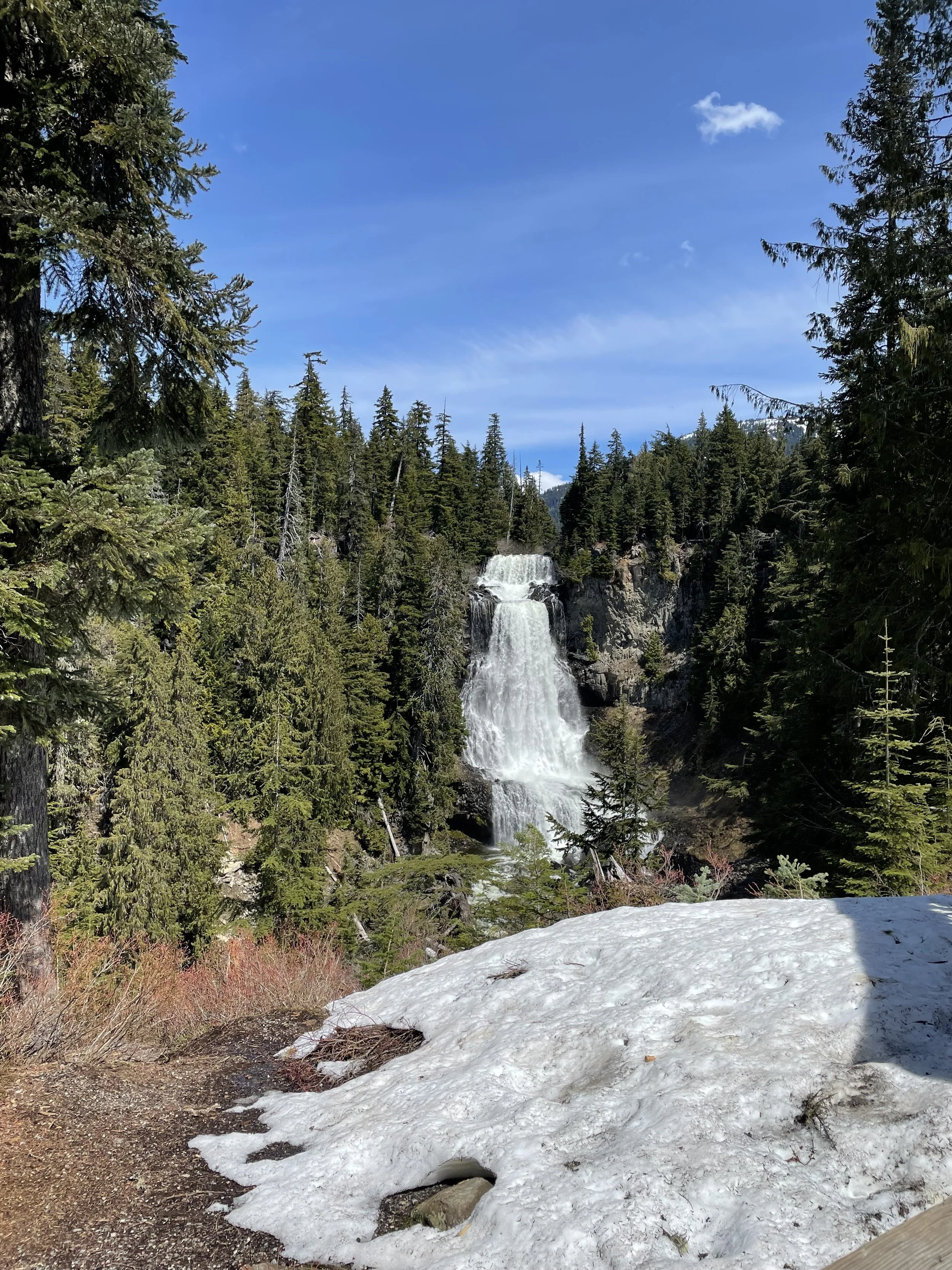 View of Alexander Falls by Whistler from the parking lot