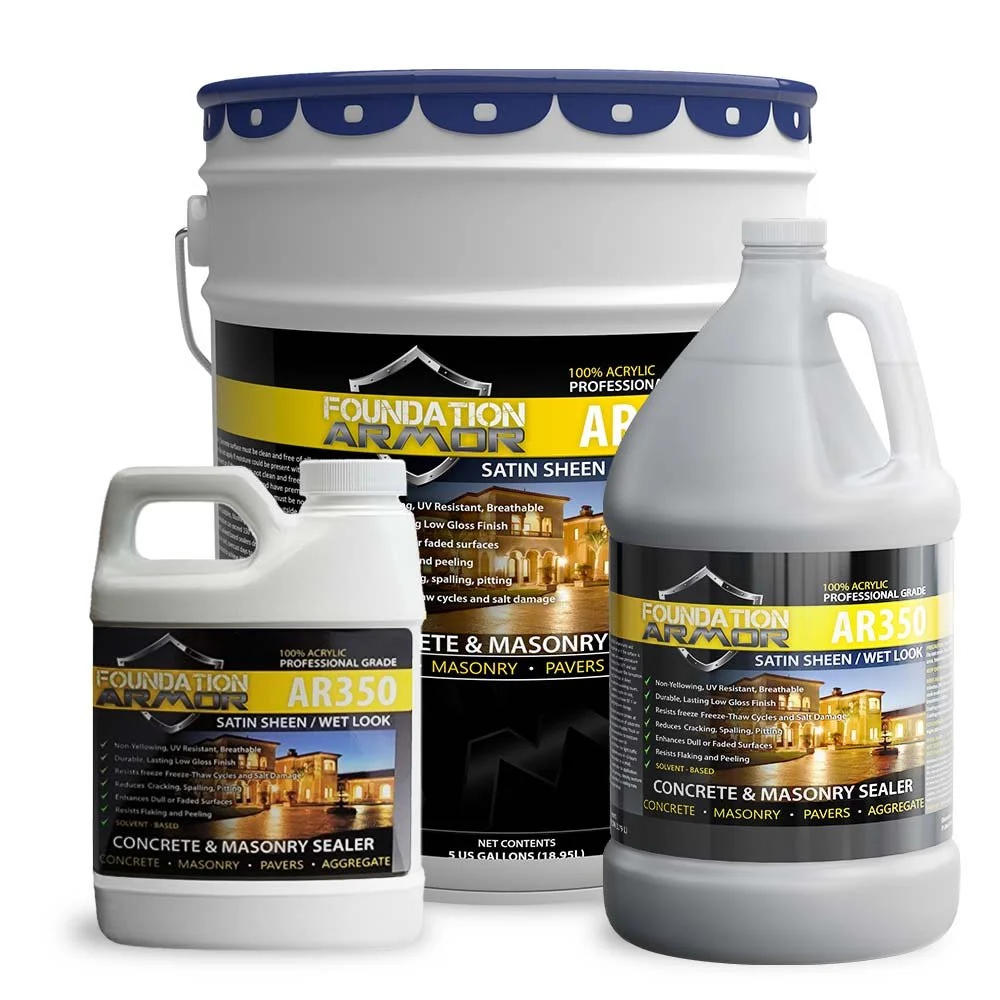 AR350 Solvent-Based Low Gloss Wet Look Pure Acrylic Concrete And Paver Sealer