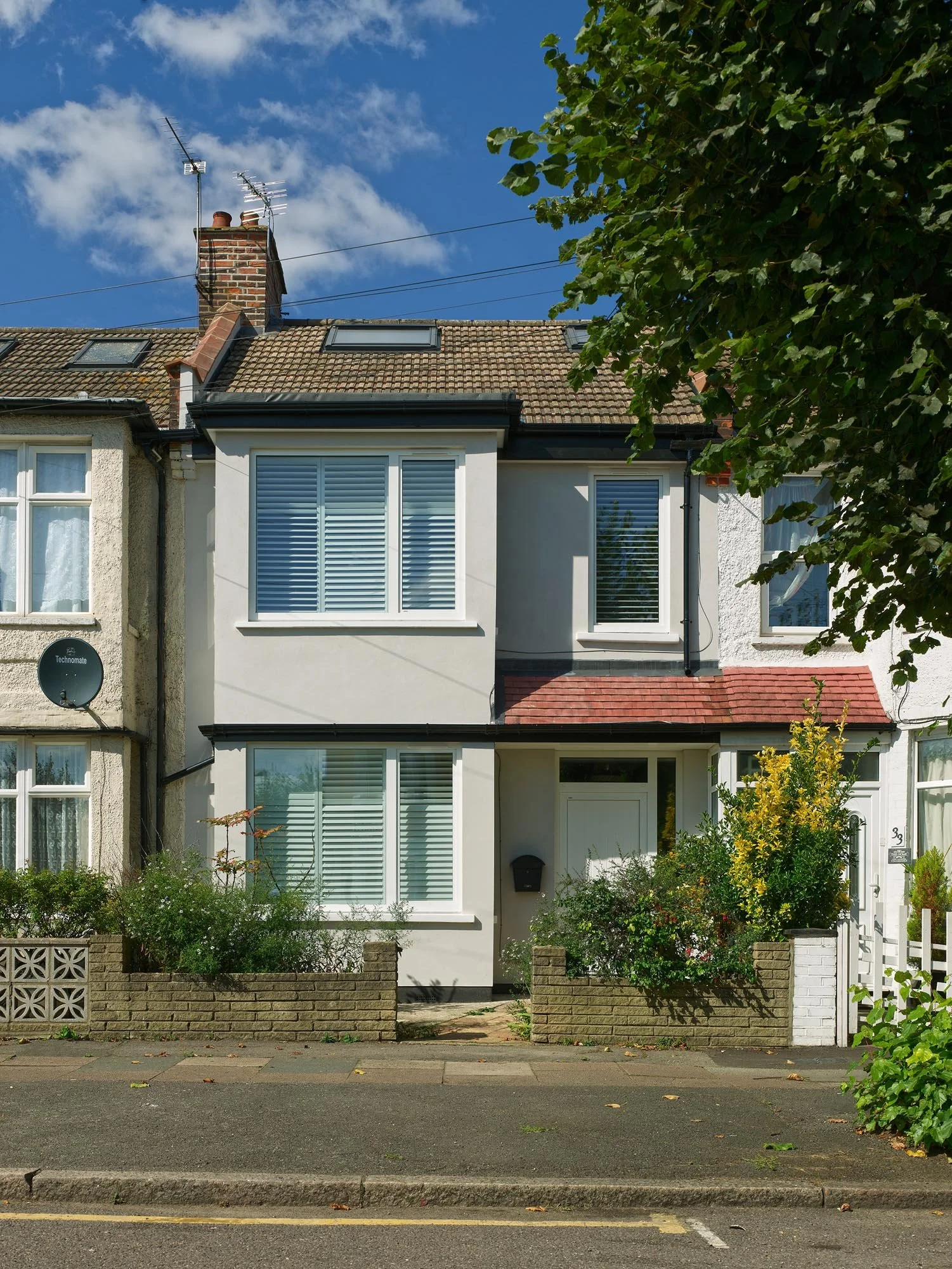 Renovated North London period home with upgraded windows and rooflights for summer comfort and fabric-first retrofit