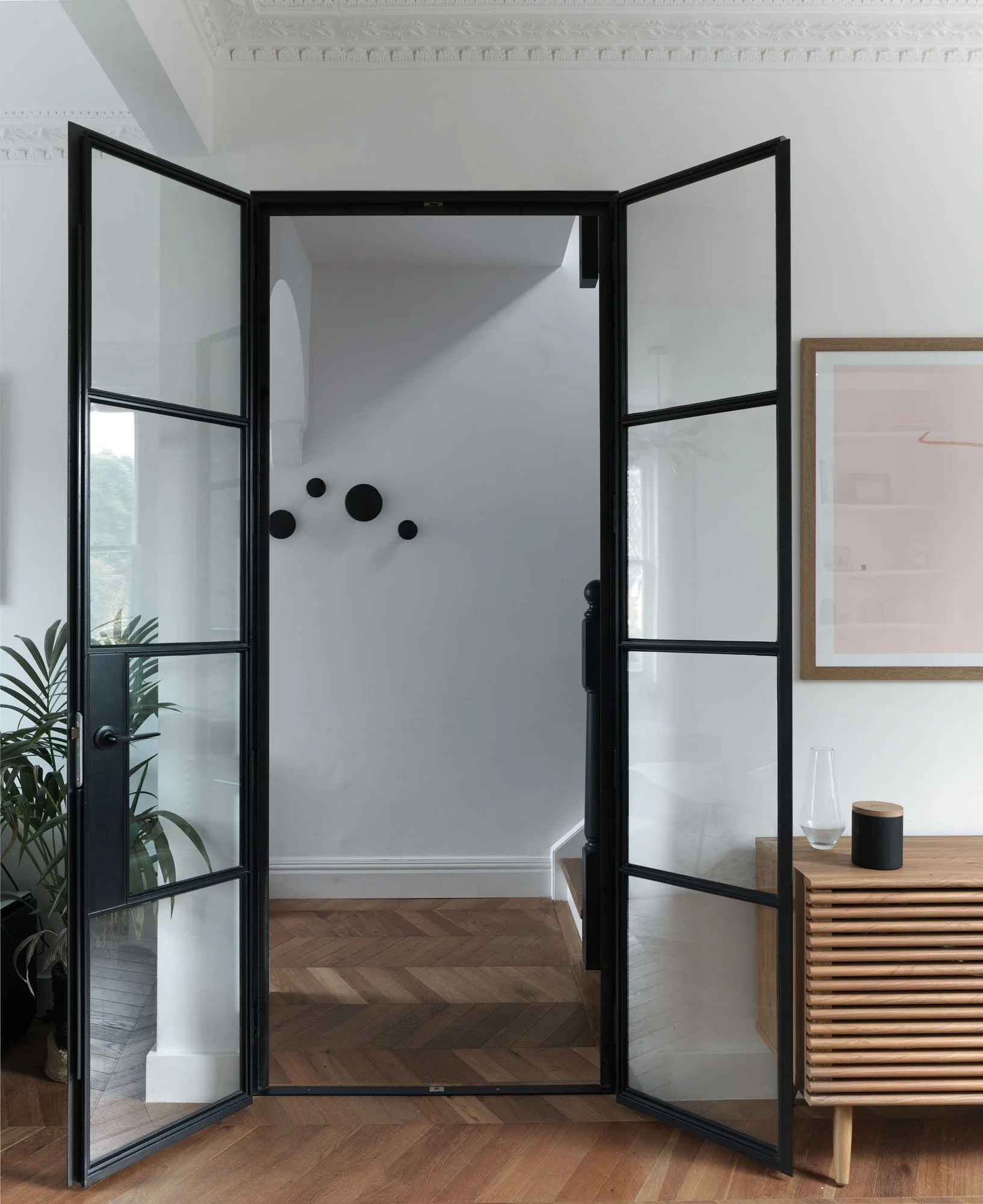 Ground floor interior of a Victorian terrace in Islington during a phased refurbishment.
