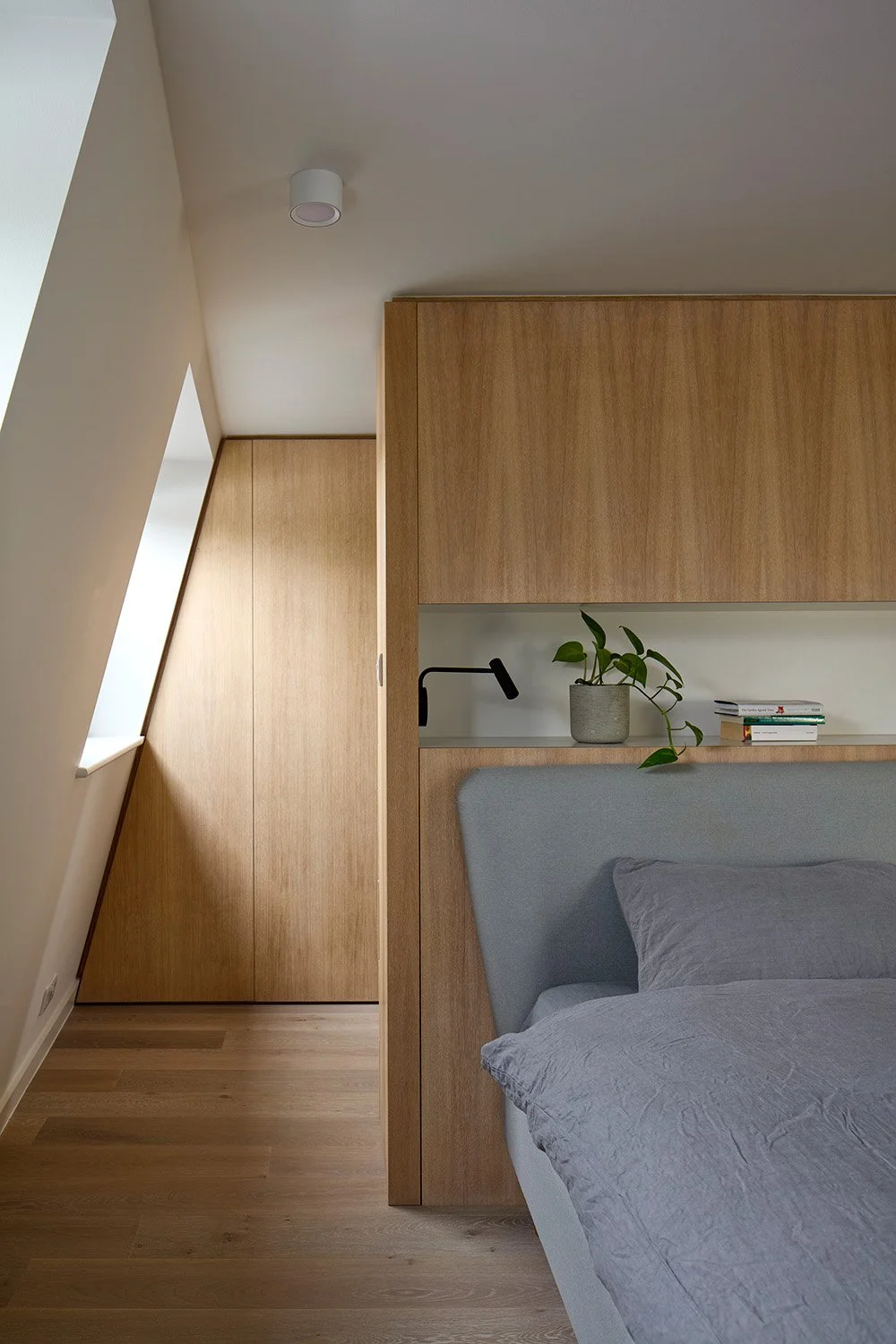 Main bedroom suite in a Lower Clapton Victorian terrace after retrofit and loft extension