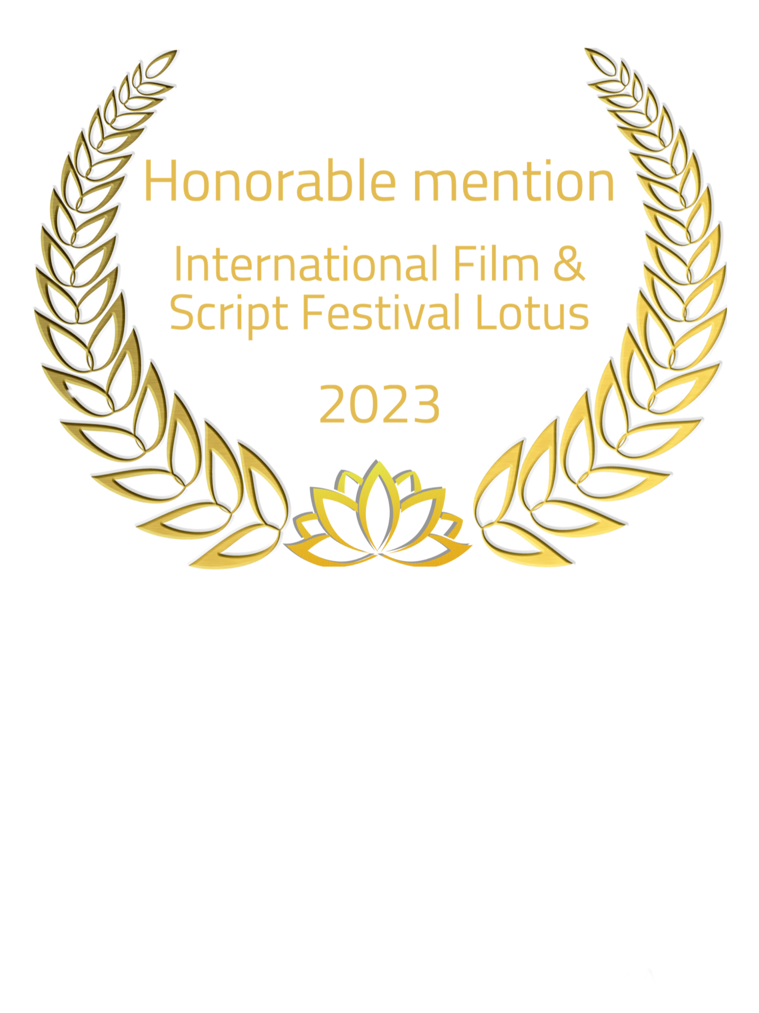 International Film & Script Festival Lotus_Honorable Mention Gold on White.png