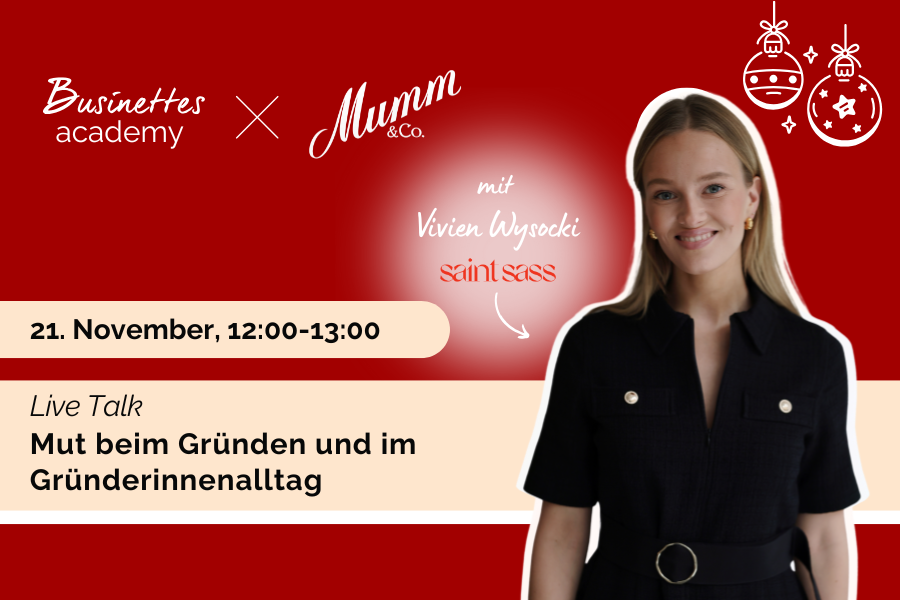 Live Talk mit Saint Sass Gründerin Vivien Wysocki | Xmas Edition powered by Mumm