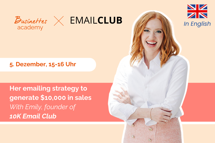 Her emailing strategy to generate $10,000 in sales! | Workshop auf Englisch