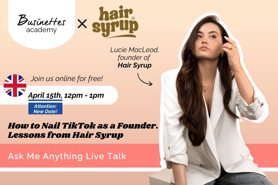 How Lucie Macleod built Hair Syrup after a very public no - Live Talk with Lucie Macleod, founder of  Hair Syrup