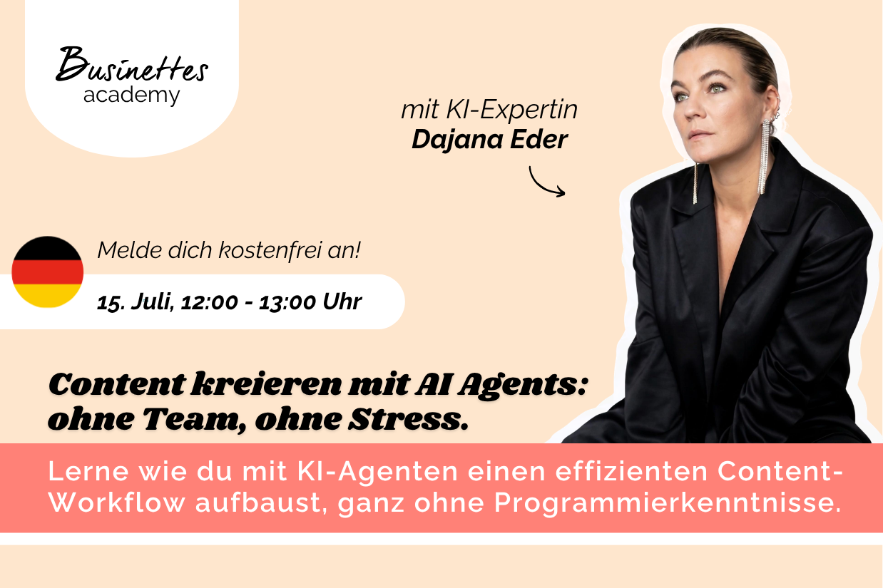 Content kreieren mit AI Agents | KI-Webinar mit Dajana Eder
