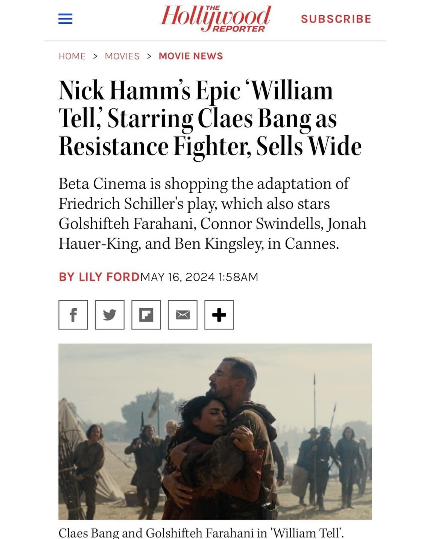 We can&rsquo;t wait for you to see this! 🏹 

@hollywoodreporter #williamtell