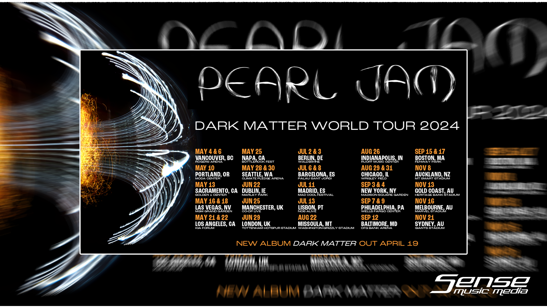 PEARL JAM - Dark Matter World Tour 2024