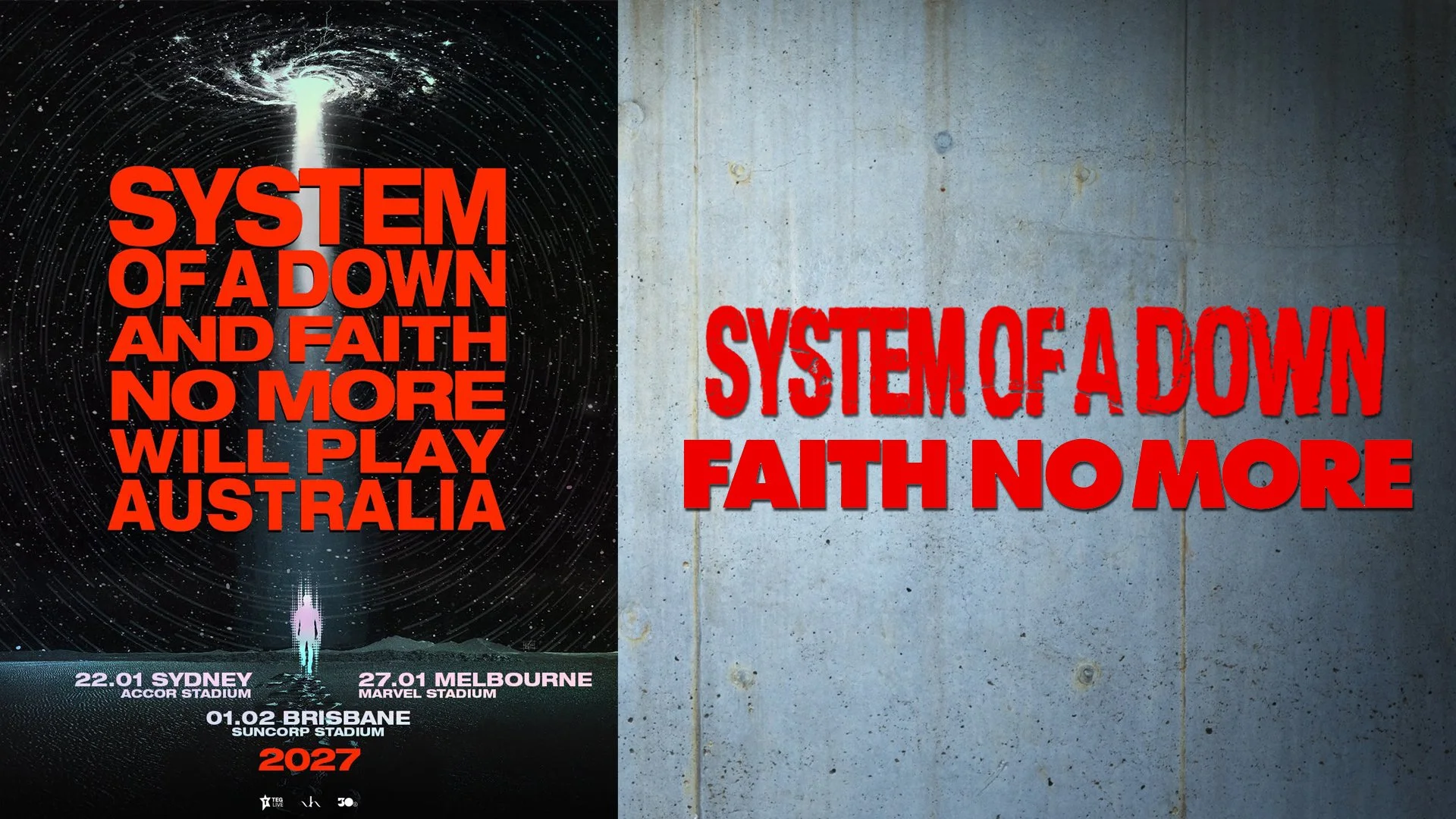 Live &amp; Loud: SYSTEM OF A DOWN + FAITH NO MORE