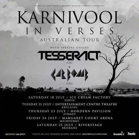 karnivool in verses australian tour tesseract car bomb tickets