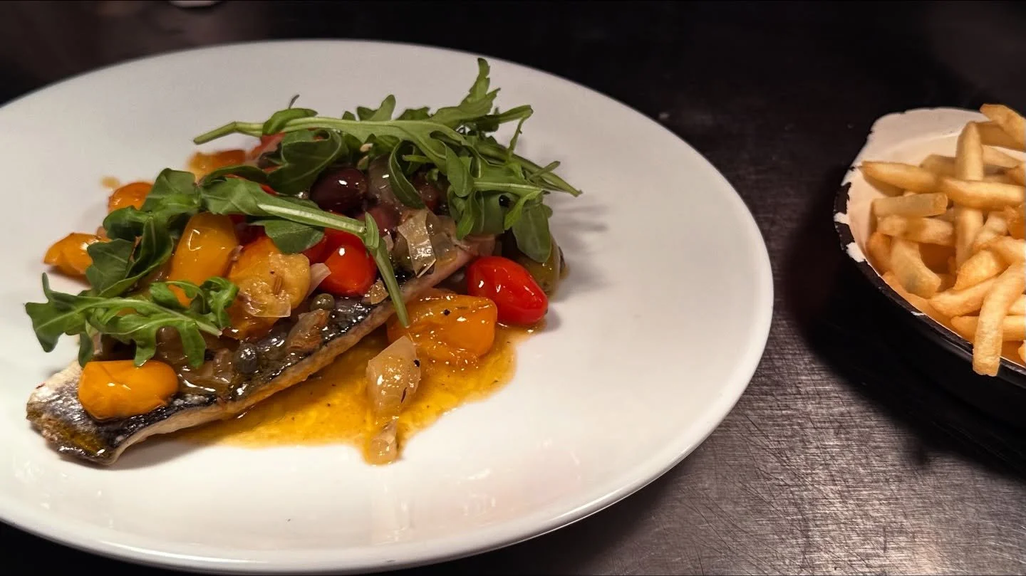 Our Baked Seabass Acqua Pazza &mdash; light, fragrant, and full of flavour!

We&rsquo;ve been pouring the Domaine Muscadet, Landron Chartier (Loire, FR, 2023) from our friends @winesutb alongside it &mdash; bright, saline and effortless &mdash; a per