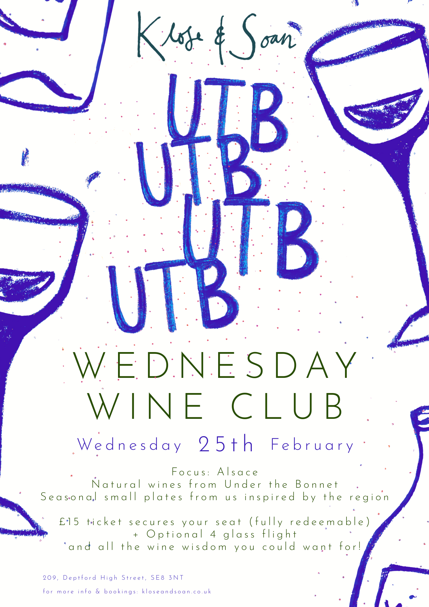 February's Wednesday Wine Club with Under The Bonnet