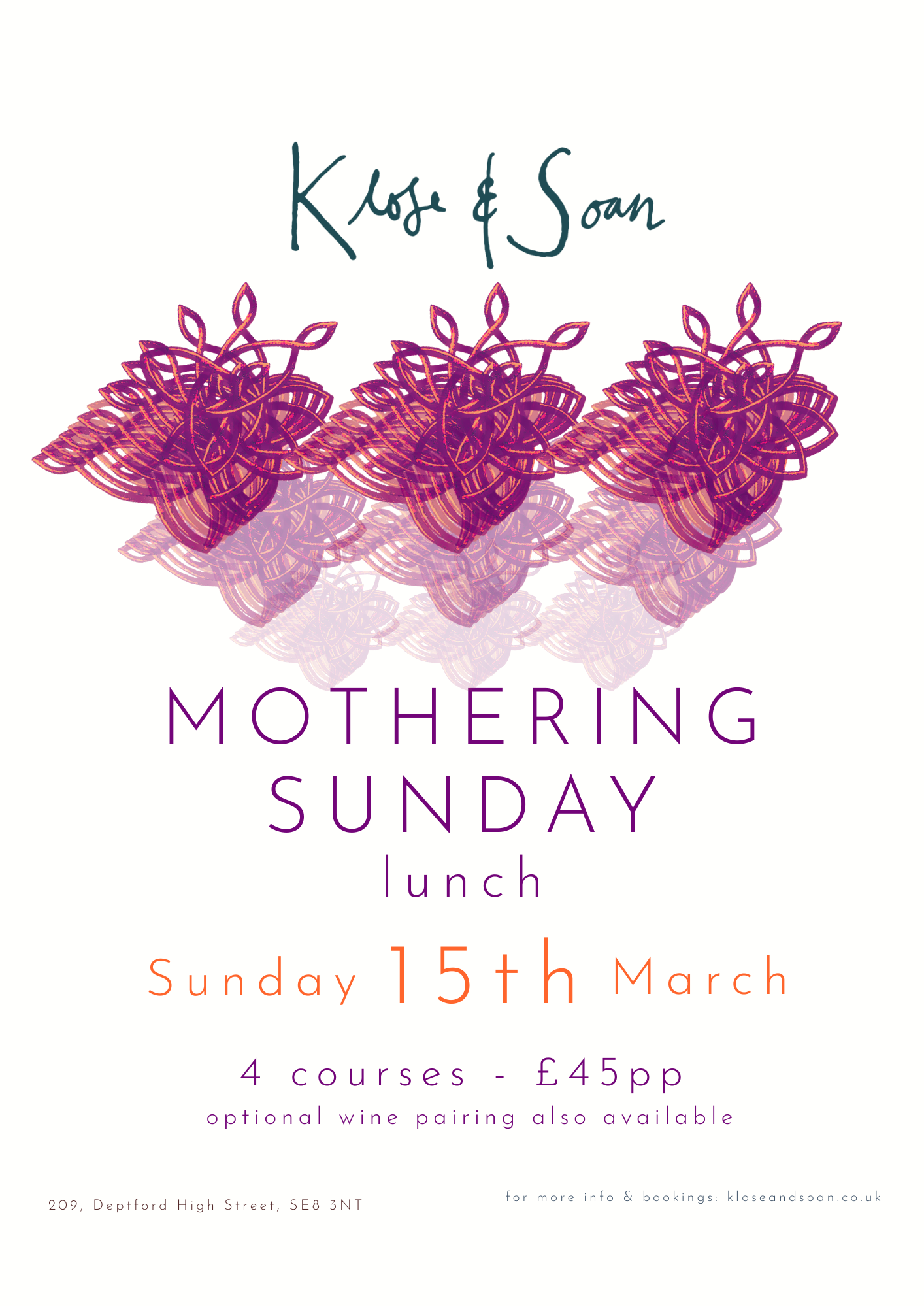 Mothering Sunday Lunch at Klose &amp; Soan 