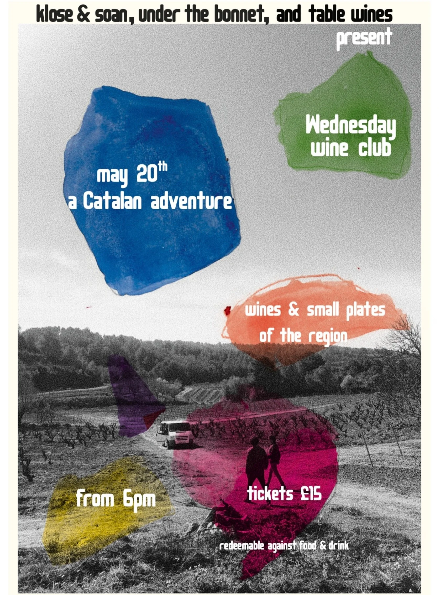 Wednesday Wine Club is back and this month we&rsquo;re heading to Catalonia! 

On Wednesday 20th May, @winesutb and @tablewinesuk join us once again for a relaxed evening of wine tasting centred around organic, biodynamic and low-intervention wines, 