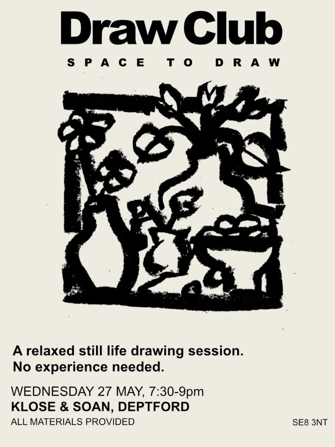 We&rsquo;re so excited to welcome Moira and @draw____club into the space next Wednesday for a special evening of creativity.

A relaxed, social still life drawing session held in our teal dining room surrounded by works from @will.klose , with @rosie