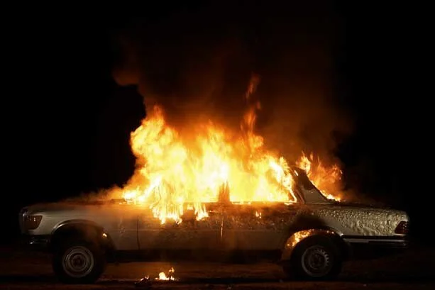BURNING CAR