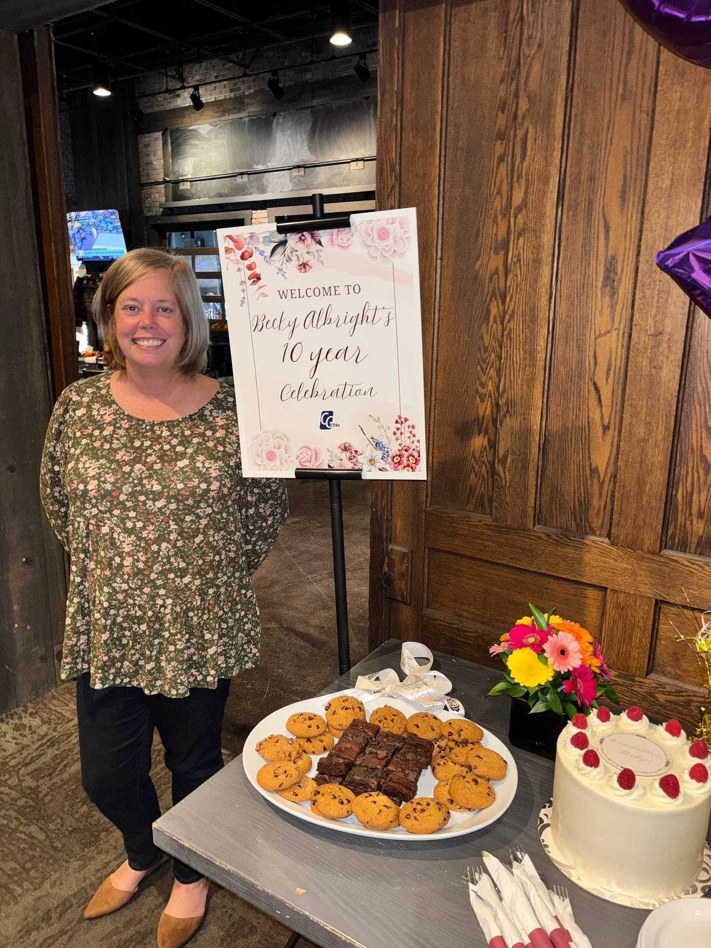 Yesterday, we celebrated @beckyjalbright 10 years with  CG CPAs! We are so grateful for everything she does here, she is such as asset to our firm. Thank you for all you do at CG Becky, we love you!