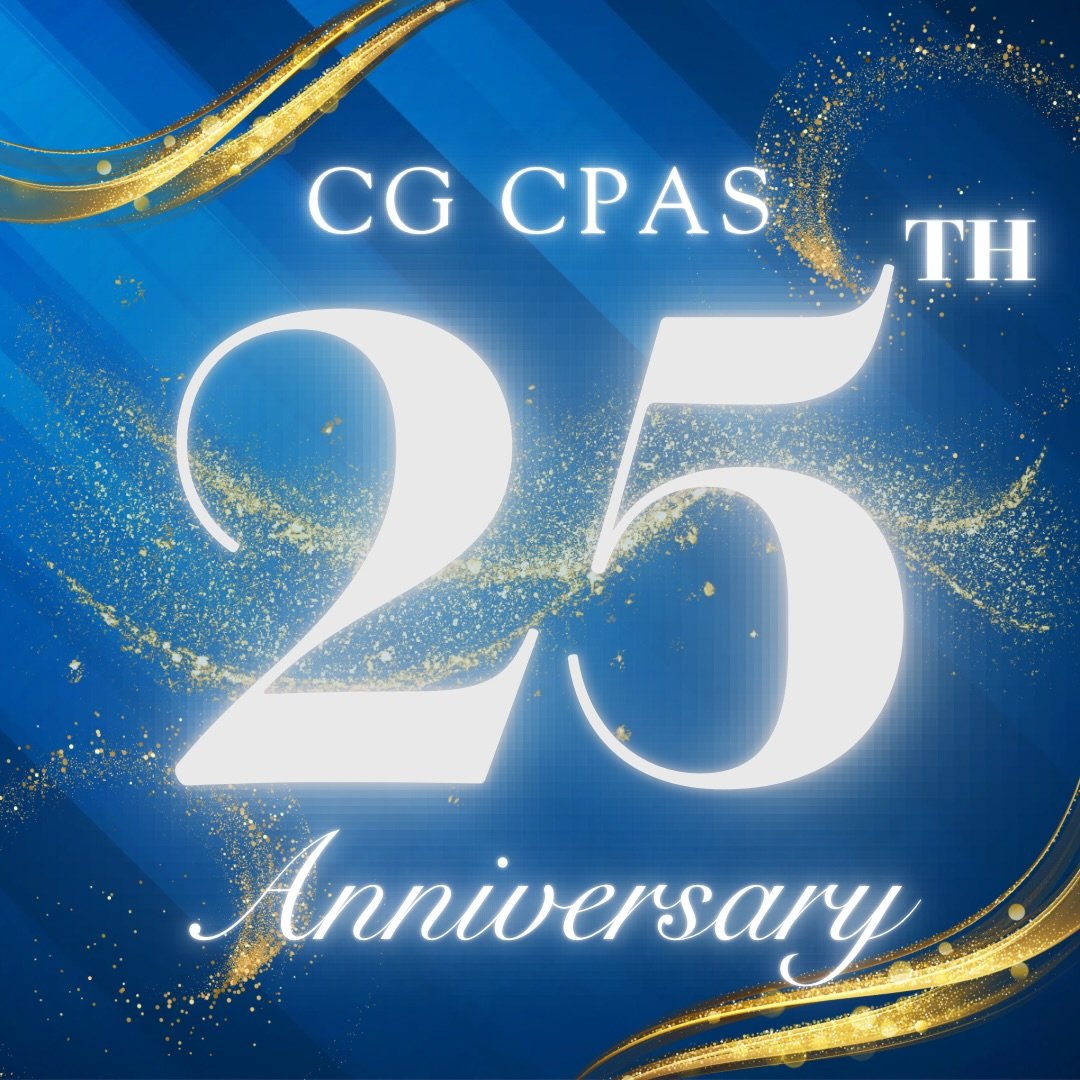 🎉CG CPAs&nbsp;is&nbsp;very proud to celebrate 25 years in business. 🎉

Founded on January 10, 2001, as B. D. Cox &amp; Company, CG CPAs could not have achieved this milestone without the incredible clients it has had the pleasure to provide service