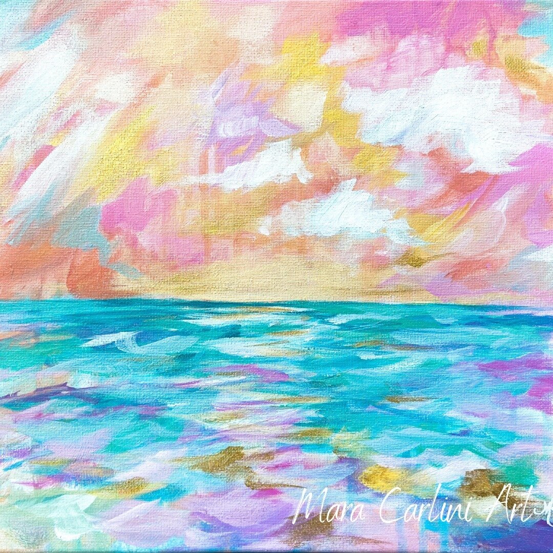 Vivacious Sunset:  infused with the wondrous energy of sunset and her vivacious colors that explore hues of the color spectrum. These bright colors will radiate a delightful, dreamy, and positive energy into your home. This beautiful original abstrac
