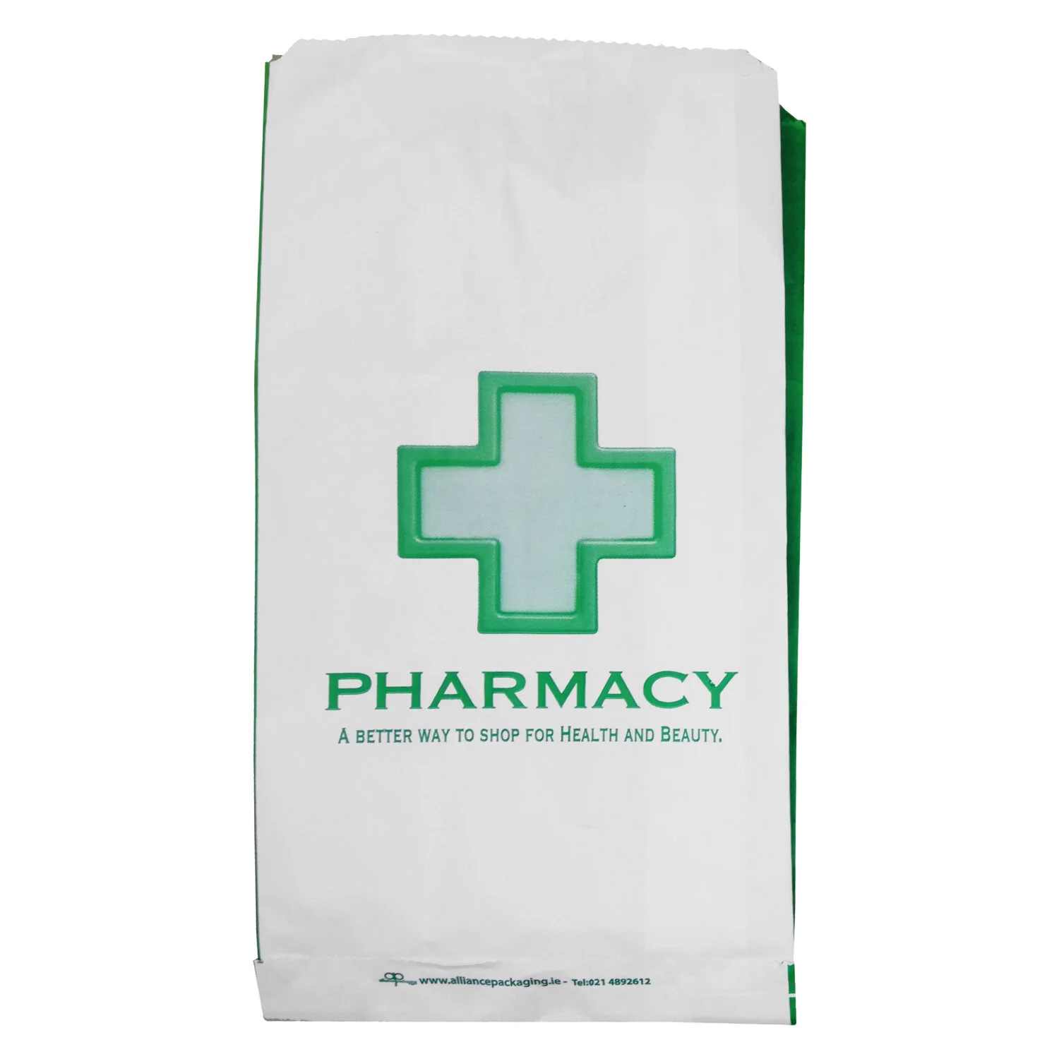 Pharmacy Paper Counter Bags with a sturdy blockbottom design buy