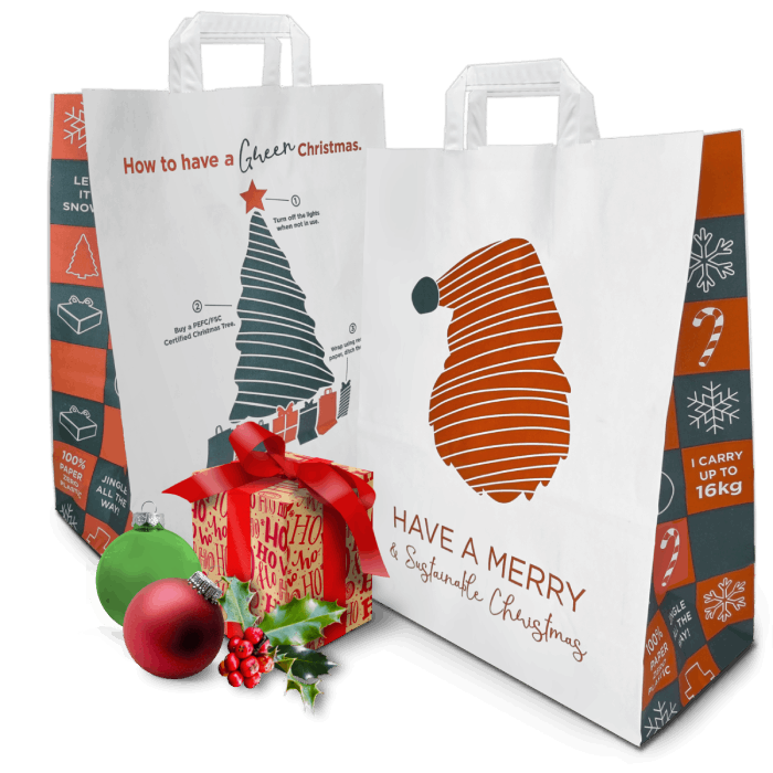 Revolutionise retail with our 100 biodegradable Christmas bags. Super