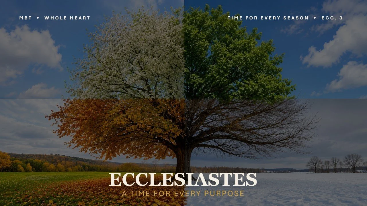 Ecclesiastes 3:1 - TBD