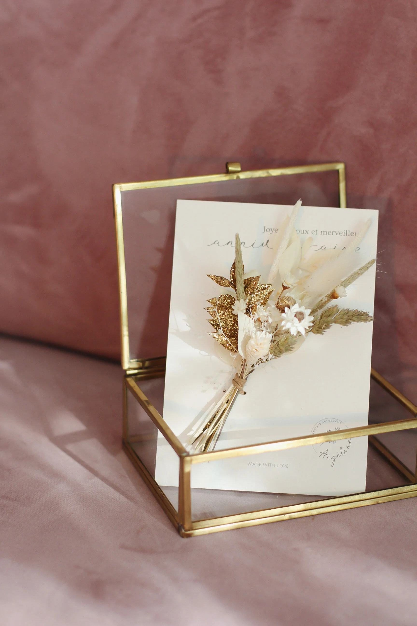 Carte anniversaire, en fleurs