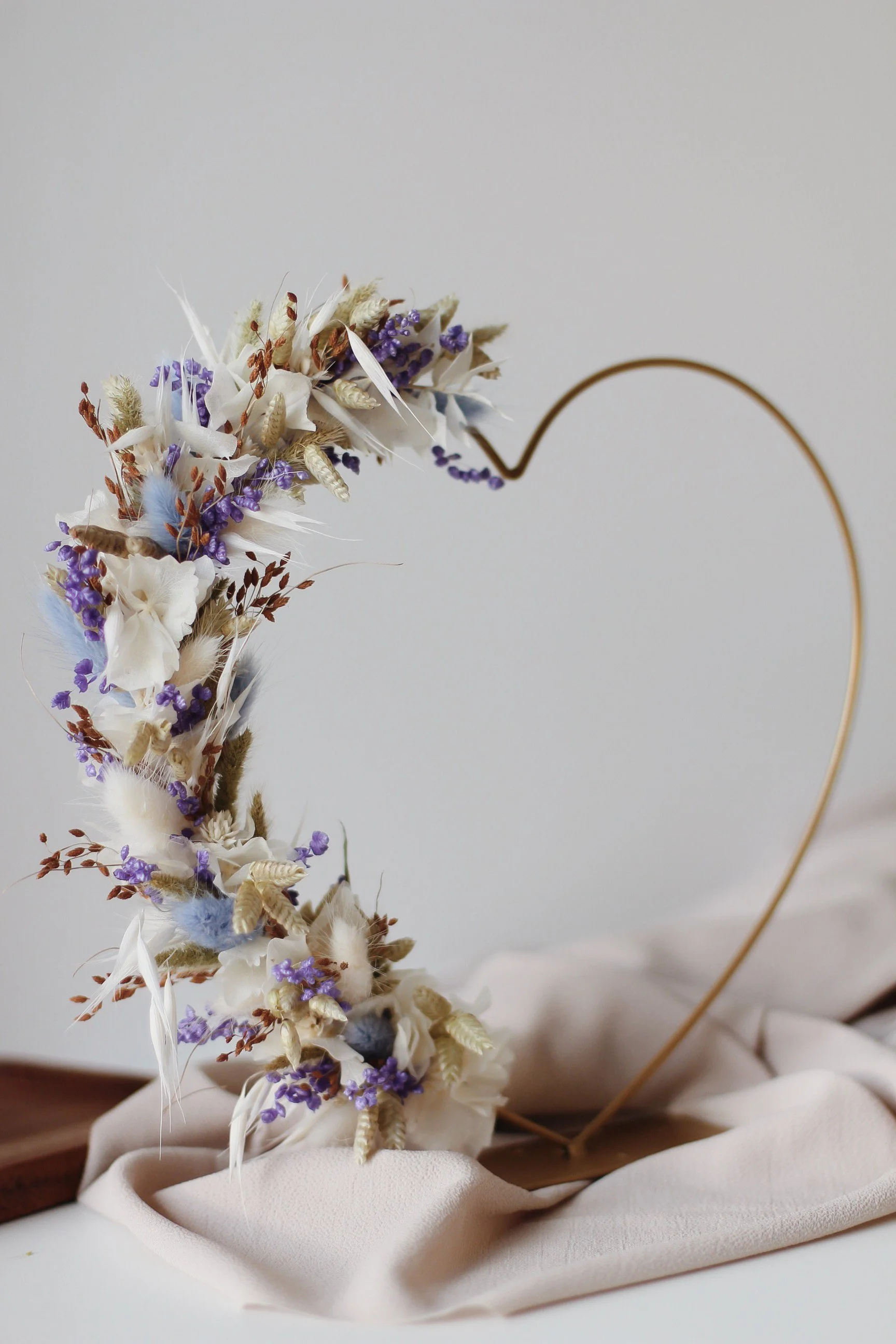 Coeur en fleurs séchées