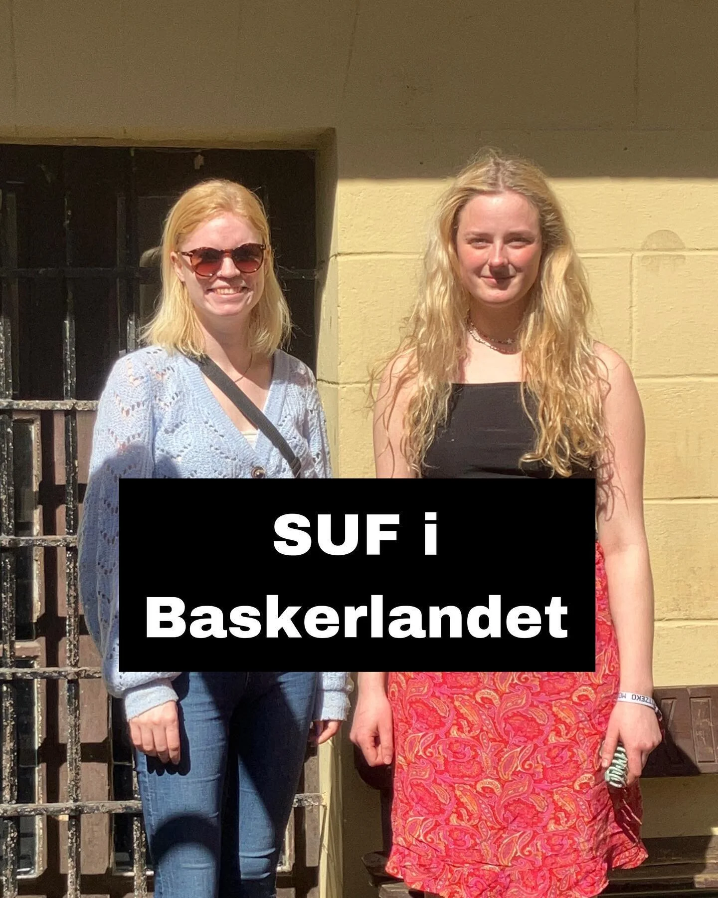 Hej fra Baskerlandet! Thea og Frida fra Suf er til politisk m&oslash;de i Elorrie, i Baskerlandet. Baskerlandet er officielt en del af Spanien, men &oslash;nsker selvst&aelig;ndighed og har gjort det i over 200 &aring;r. De er klart en af de bedste v