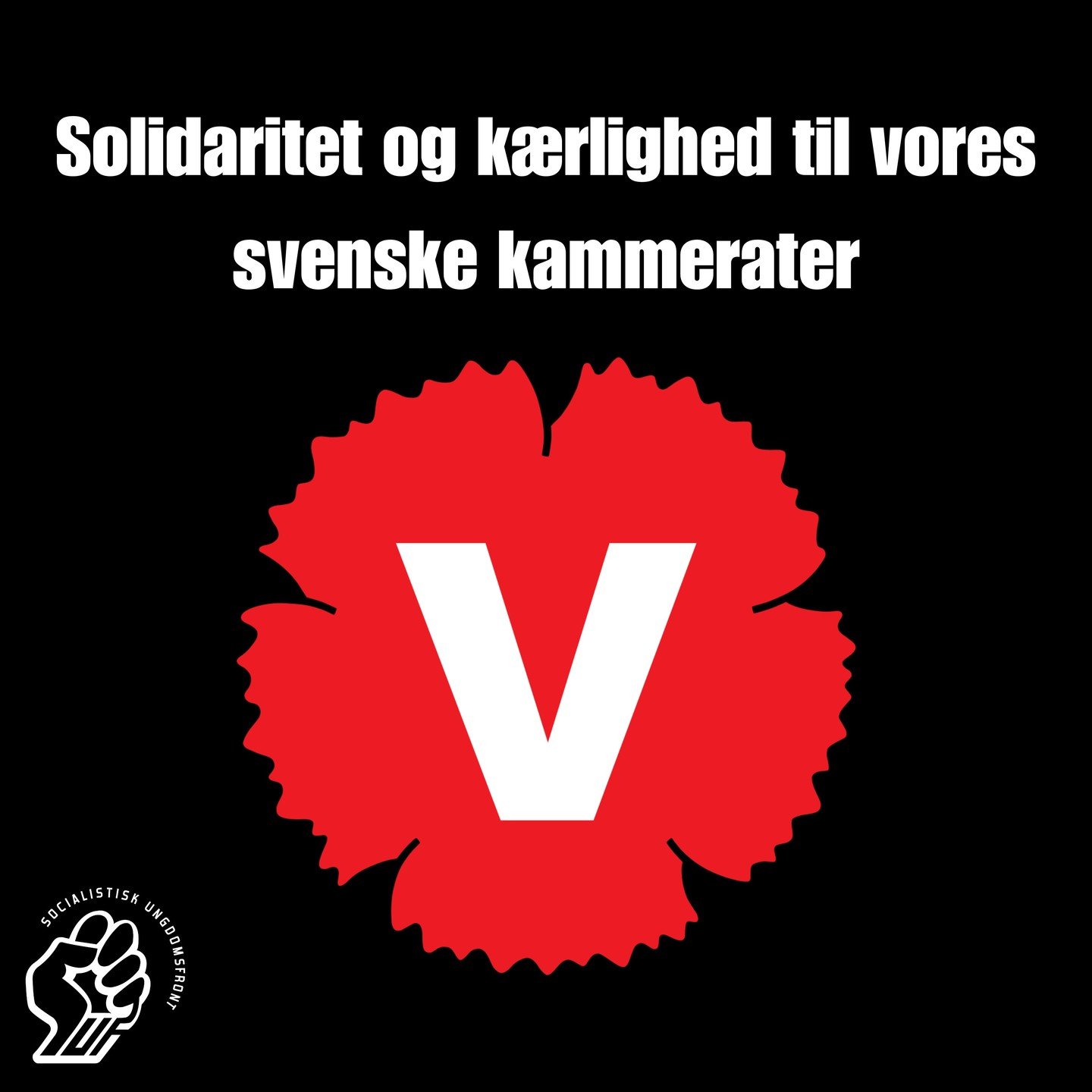 Solidaritet og k&aelig;rlighed til vores svenske kammerater i V&auml;nsterpartiet og Ung V&auml;nster.
I g&aring;r blev vores svenske kammerater i V&auml;nsterpartiet og Ung V&auml;nster udsat for et angreb fra den fascistiske h&oslash;jrefl&oslash;j