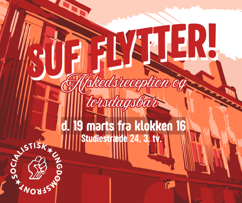 SUF FLYTTER! - AFSKEDSRECEPTION OG TORSDAGSBAR