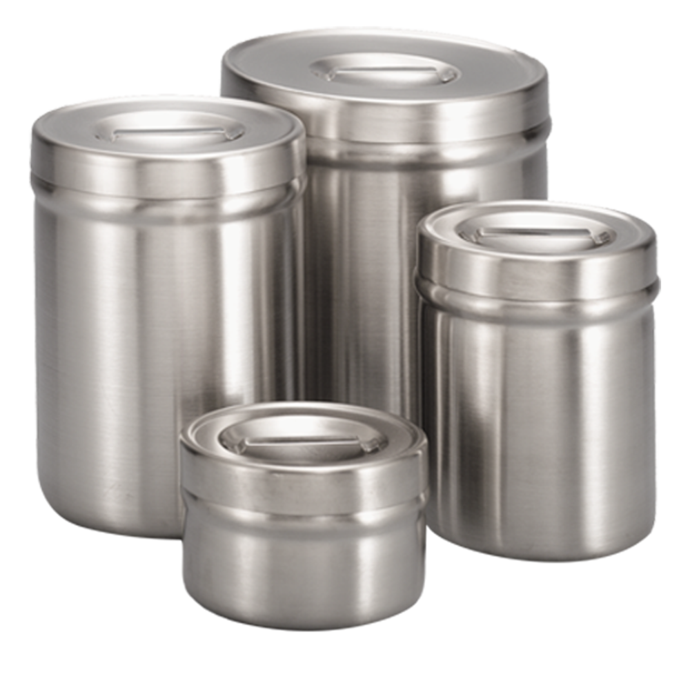 Stainless Steel Medical Dressing Jar (Available in 6 Sizes) — Blickman