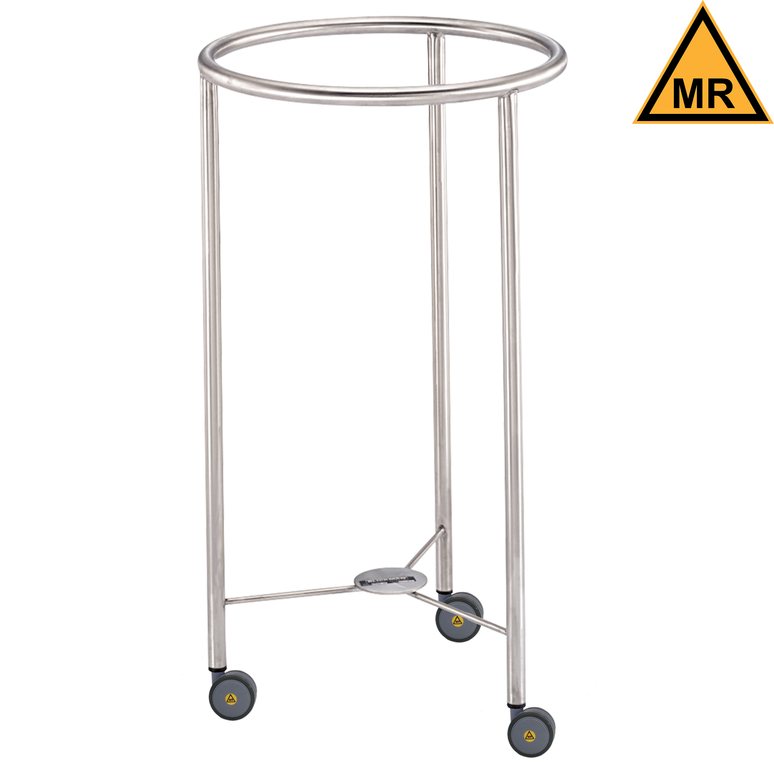 Covered or Uncovered Round Chrome Hamper (18