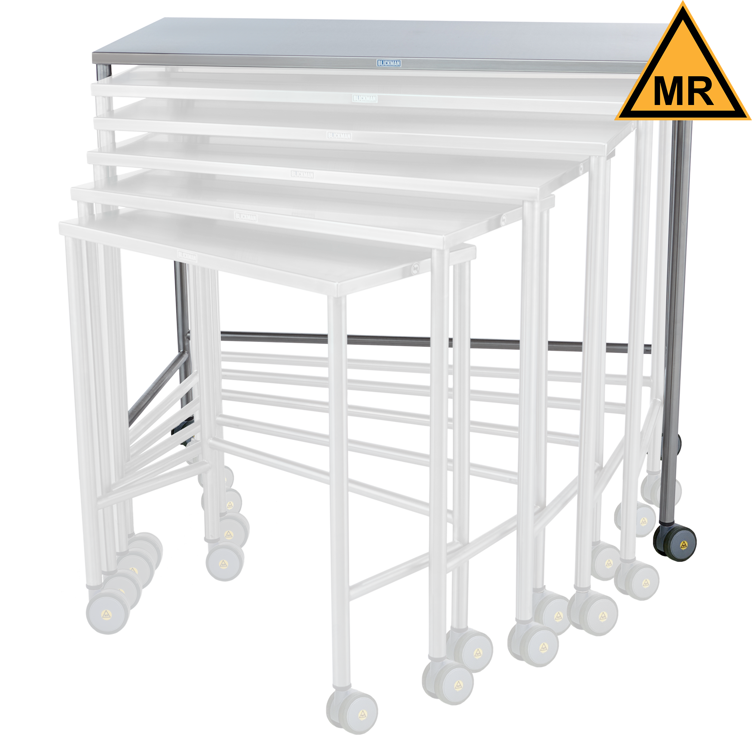 Stainless Steel Howard Medical Instrument Table with Shelf (Standard ...