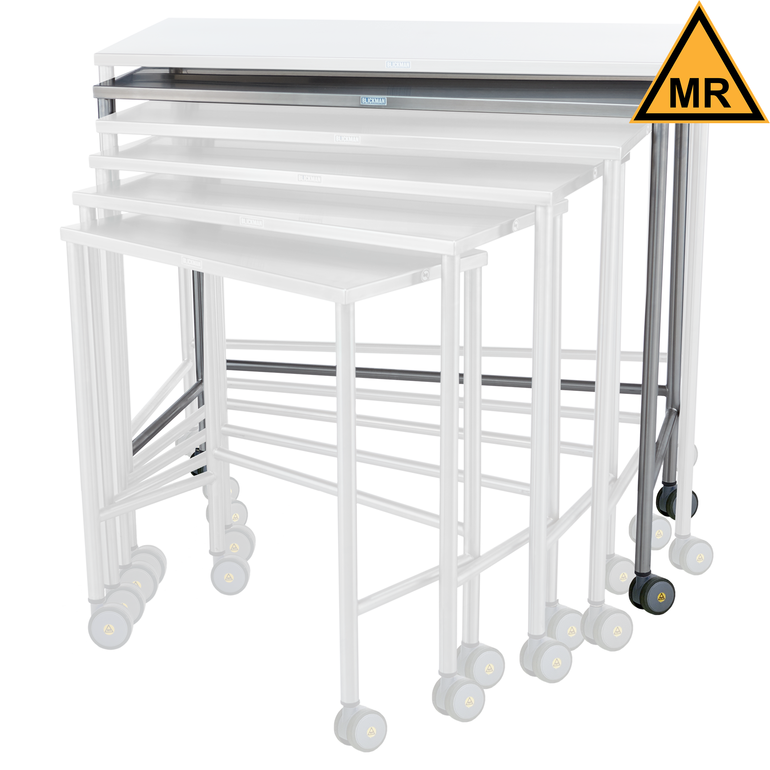 Stainless Steel Howard Medical Instrument Table with Shelf (Standard ...