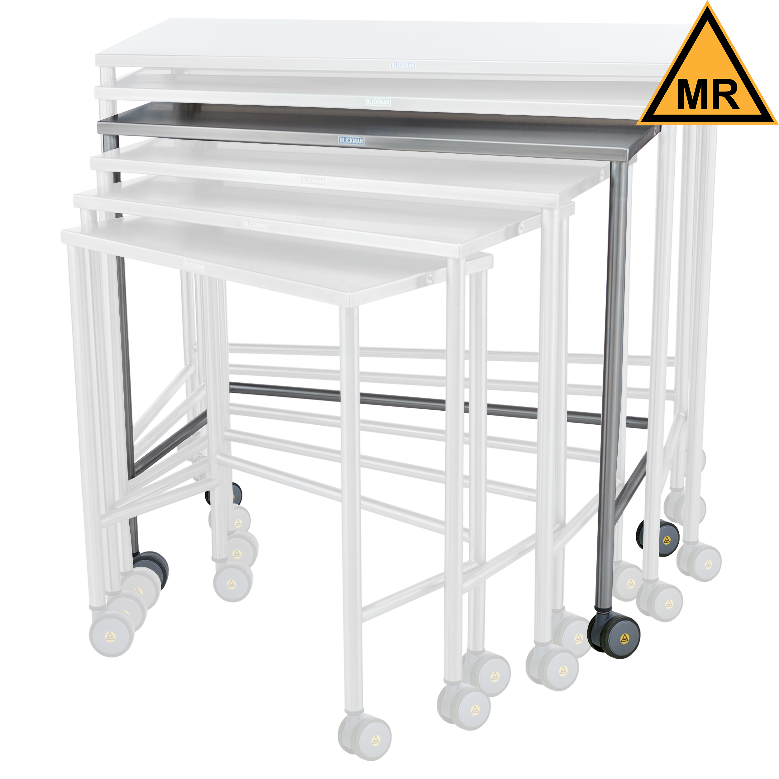 Stainless Steel Howard Medical Instrument Table with Shelf (Standard ...