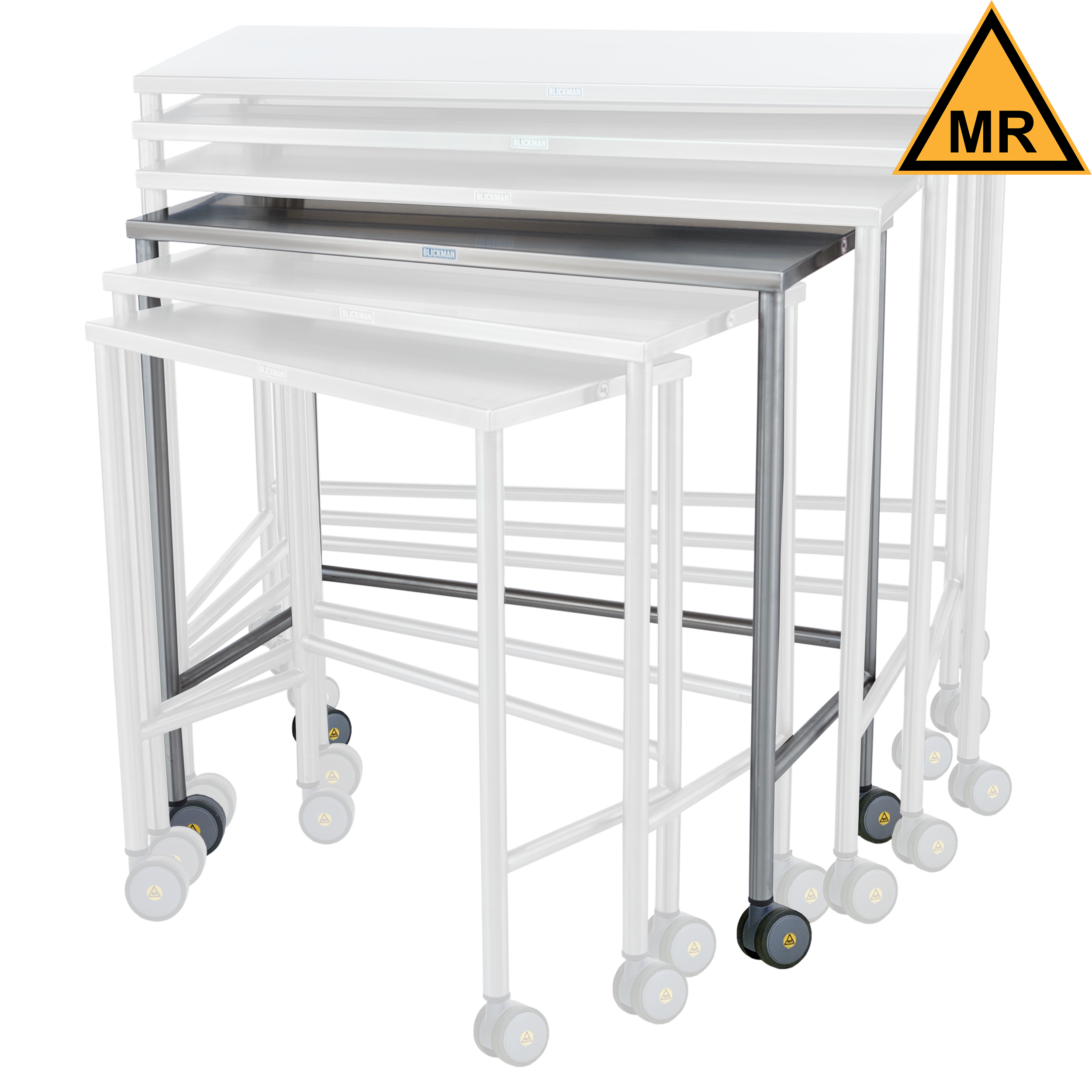 Stainless Steel Howard Medical Instrument Table with Shelf (Standard ...