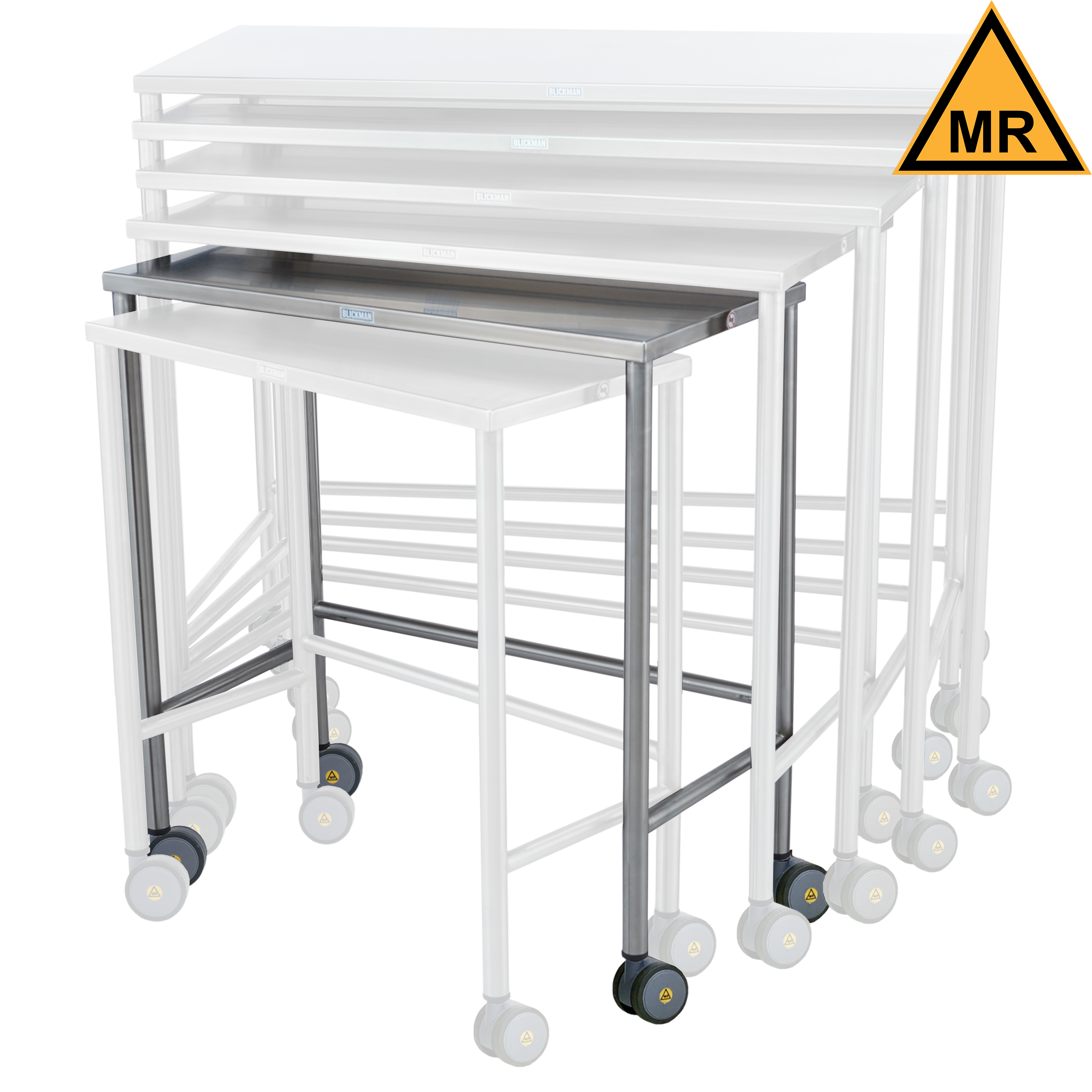 Stainless Steel Howard Medical Instrument Table with Shelf (Standard ...