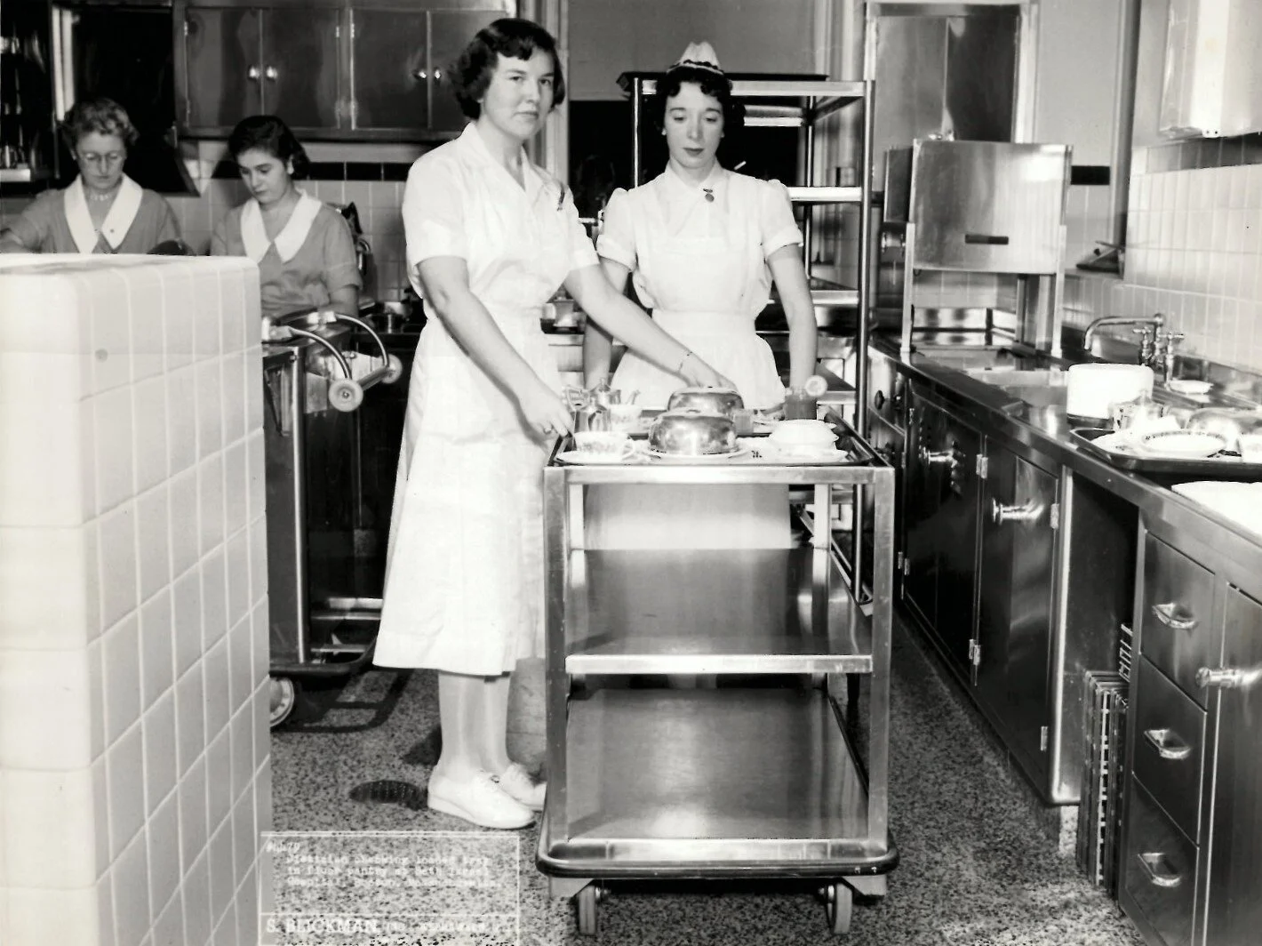 Historical Stainless Steel Cart in Kitchen