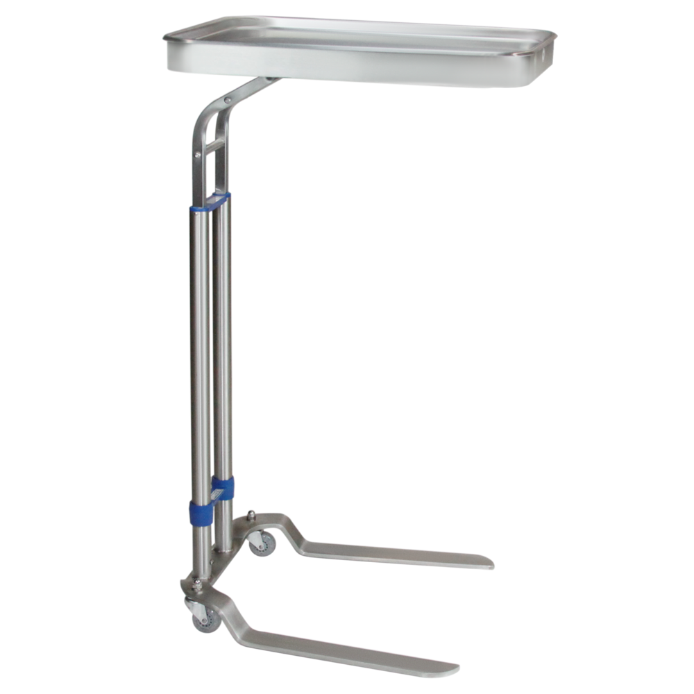 8869SS Stainless Steel Benjamin Mayo Stand with Foot-Operated Height Adjustment; Standard Size has 16"x21" Tray
