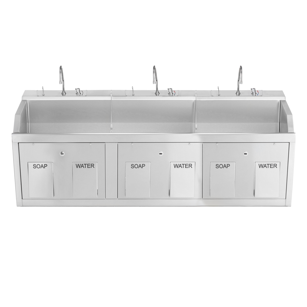 Foot Pedal Surgical Scrub Sink With Cabinet