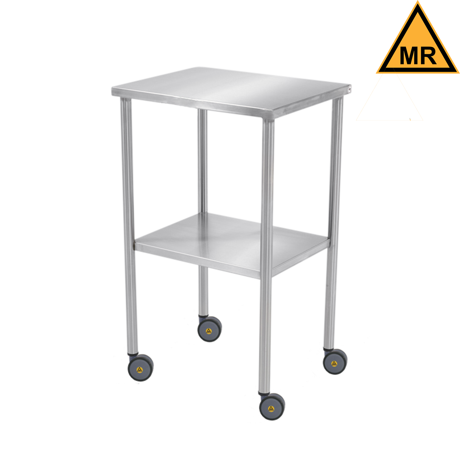 Stainless Steel Howard Medical Instrument Table with Shelf (Standard